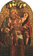 CRIVELLI, Carlo Lamentation over the Dead Christ fdg painting